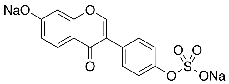 Daidzein 4’-Sulfate Disodium Salt - Chemical structure and product image