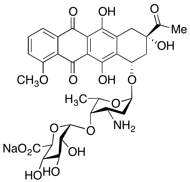 Daunorubicin 4’-O-alpha-D-Glucoside Sodium Salt - Chemical structure and product image
