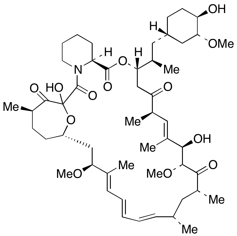 D2285889,14-Deepoxy-15-deoxo-14-deoxy-9,15-epoxy-15-hydroxy-14-oxorapamycin - Chemical structure and product image