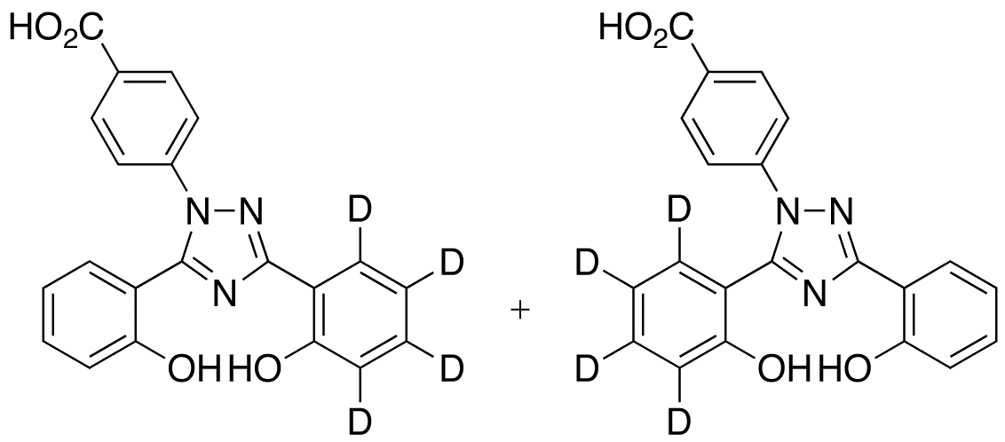 Deferasirox-d4 (major) (Mixture of 6-hydroxyphenyl-d4 isomers) - Chemical structure and product image