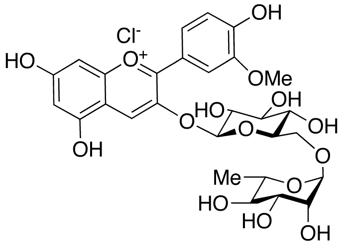 Delphinidin 3-O-Rutinoside - Chemical structure and product image
