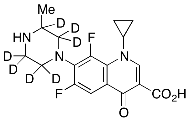 8-Demethoxy-8-fluoro Gatifloxacin-d7 - Chemical structure and product image