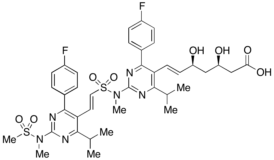 S-Demethyl (E)-S-[4-(4-Fluorophenyl)-6-isopropyl-2-(N-methylmethylsulfonamido)pyrimidin-5-ethenyl Rosuvastatin - Chemical structure and product image