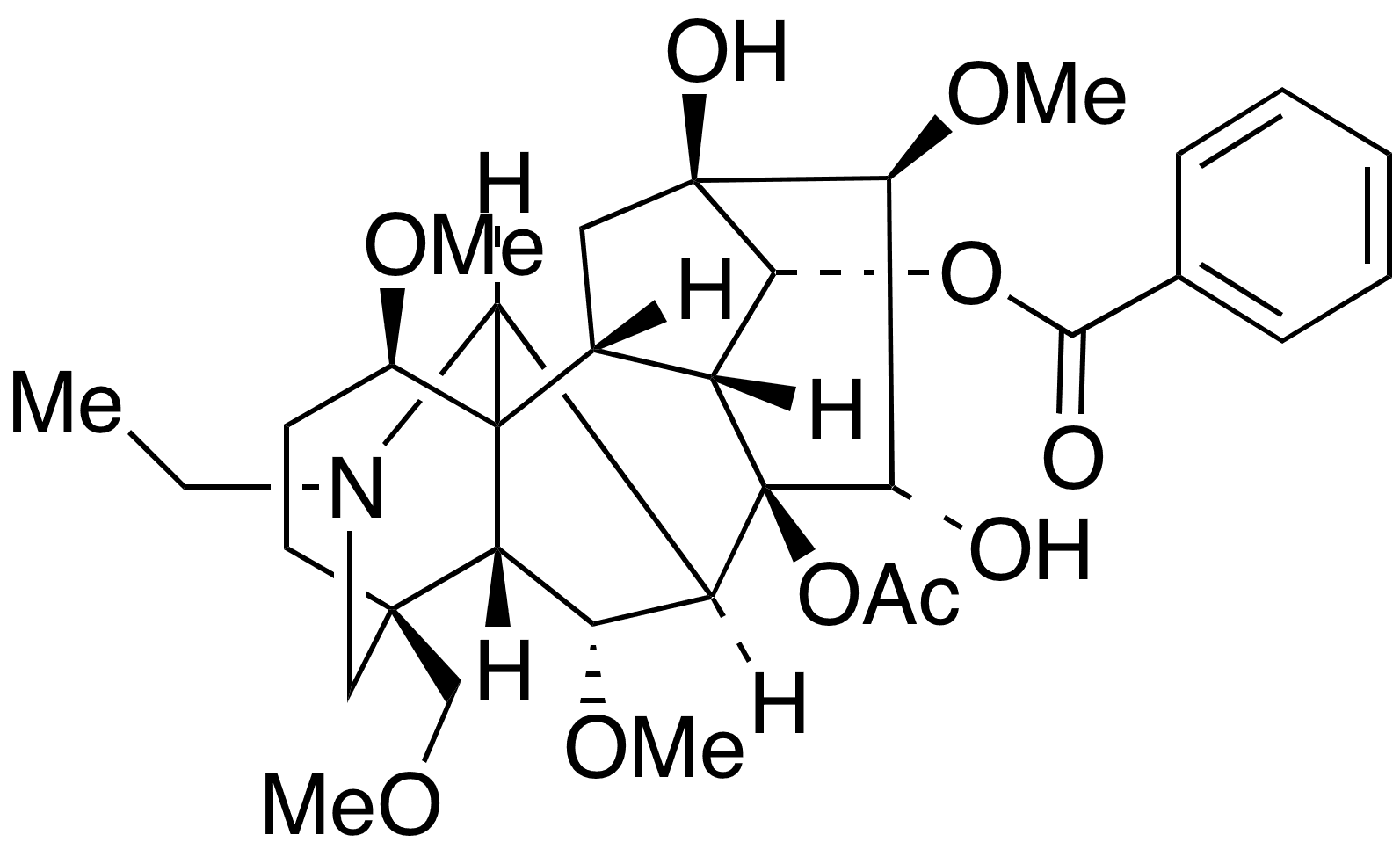 3-​Deoxyaconitine - Chemical structure and product image