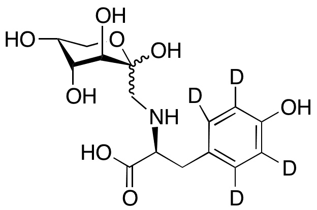 N-(1-Deoxy-D-fructos-1-yl)​-L-tyrosine-d4 - Chemical structure and product image