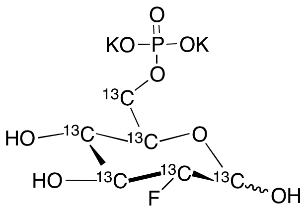 2-Deoxy-2-fluoro-D-glucose-13C6- 6-Phosphate Dipotassium Salt - Chemical structure and product image