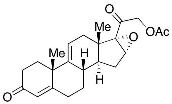16α,17-Epoxy-21-hydroxypregna-4,9(11)-diene-3,20-dione Acetate - Chemical structure and product image