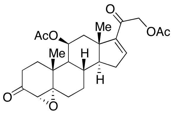4β,5β-Epoxy-16(17)-dehydrocorticosterone 11,21-Diacetate - Chemical structure and product image