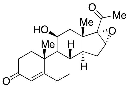 16α,17-Epoxy-11β-hydroxypregn-4-ene-3,20-dione - Chemical structure and product image