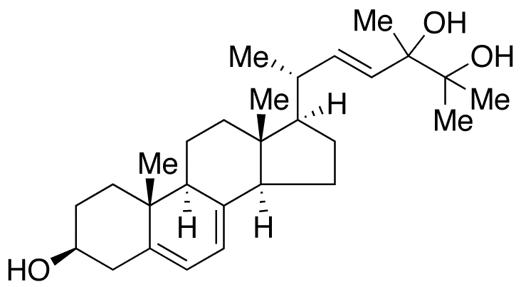 (3 beta,22E)-Ergosta-5,7,22-triene-3,24,25-triol - Chemical structure and product image