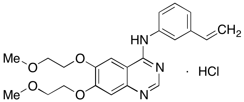 Erlotinib-3-vinyl Hydrochloride - Chemical structure and product image