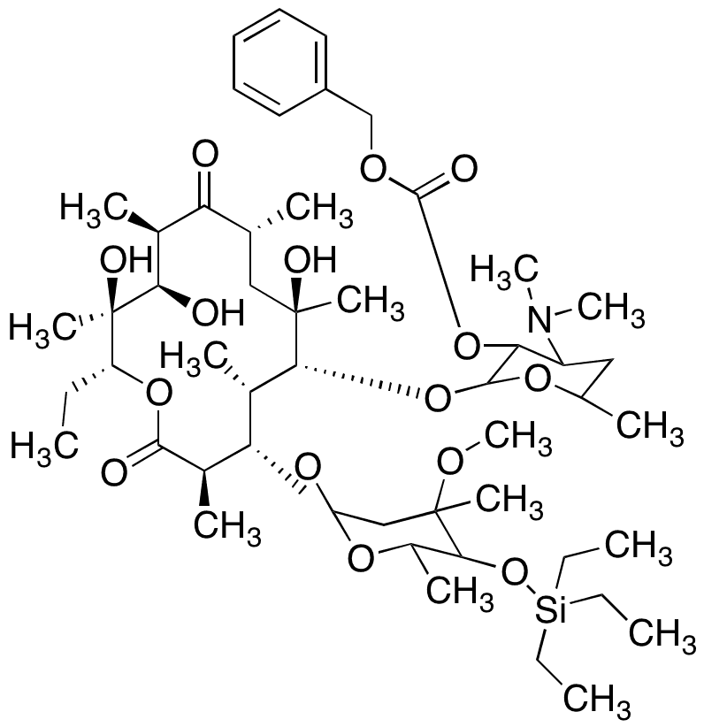 Erythromycin 2-Benzyl Carbonate 4-O-TES - Chemical structure and product image