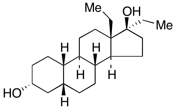 (3 alpha,5 beta,17 alpha)-13-Ethyl-18,19-dinorpregnane-3,17-diol - Chemical structure and product image