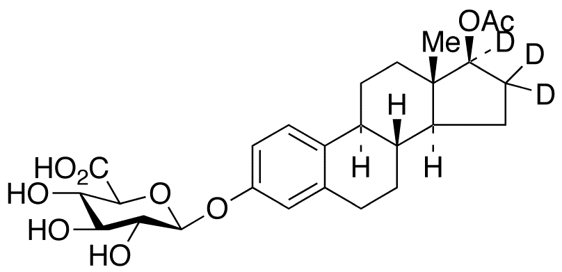 17 Beta-Estradiol-d3 17-Acetate 3-Beta-D-Glucuronide - Chemical structure and product image