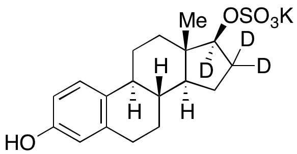 17 Beta-Estradiol 17-Sulfate Potassium Salt-d3 - Chemical structure and product image