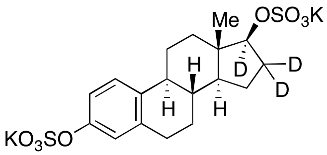Beta-Estradiol-d3 3,17-Disulfate Dipotassium Salt - Chemical structure and product image