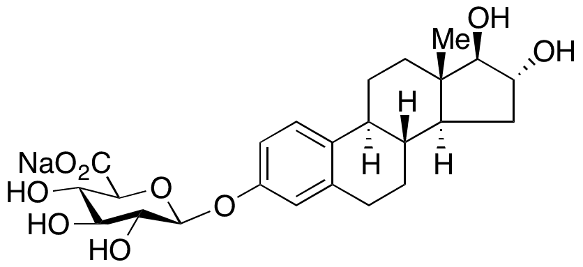 Estriol 3-O-Beta-D-Glucuronide Sodium Salt - Chemical structure and product image