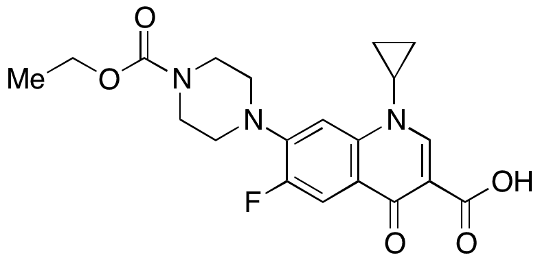 N-Ethoxycarbonyl-ciprofloxacin - Chemical structure and product image