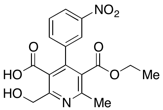 5-(Ethoxycarbonyl)-2-(hydroxymethyl-6-methyl-4-(3-nitrophenyl)nicotinic Acid(Nitrendipine Impurity) - Chemical structure and product image