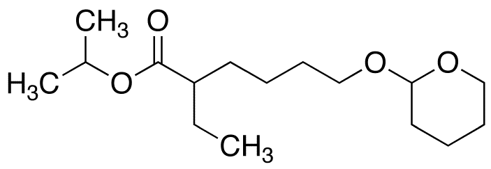 2-Ethyl-6-tetrahydropyranoxy-1-hexanoic Acid Isopropyl Ester - Chemical structure and product image