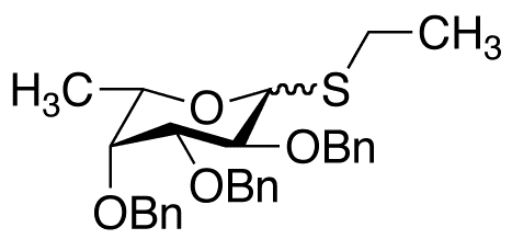 Ethyl 2,3,4-Tri-O-benzyl-1-thio-alpha,beta-L-fucopyranoside - Chemical structure and product image