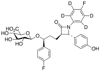 Ezetimibe Hydroxy-d4 beta-D-Glucuronide - Chemical structure and product image