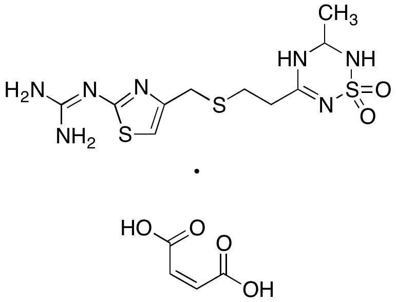 Famotidine Acetaldehyde Adduct Maleate - Chemical structure and product image