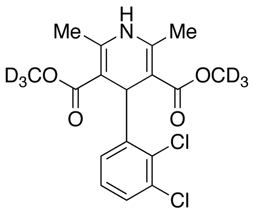 Felodipine 3,5-Dimethyl Ester-d6 - Chemical structure and product image