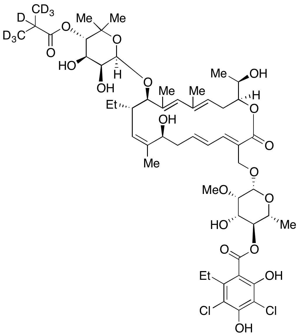 Fidaxomicin-D7 - Chemical structure and product image