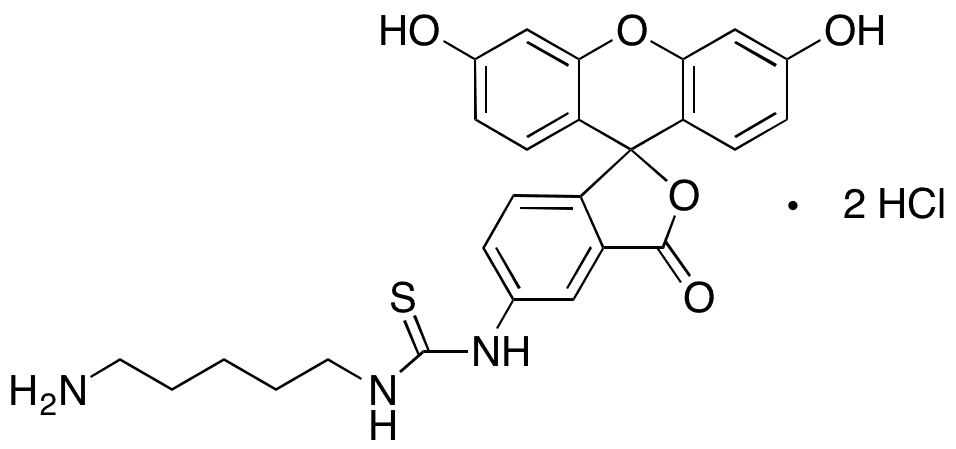 Fluorescein-Cadaverine Dihydrochloride - Chemical structure and product image