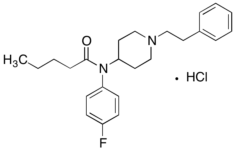 para-Fluoro Valeryl Fentanyl Hydrochloride - Chemical structure and product image