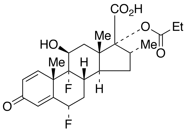Fluticasone 17β-Carboxylic Acid Propionate - Chemical structure and product image