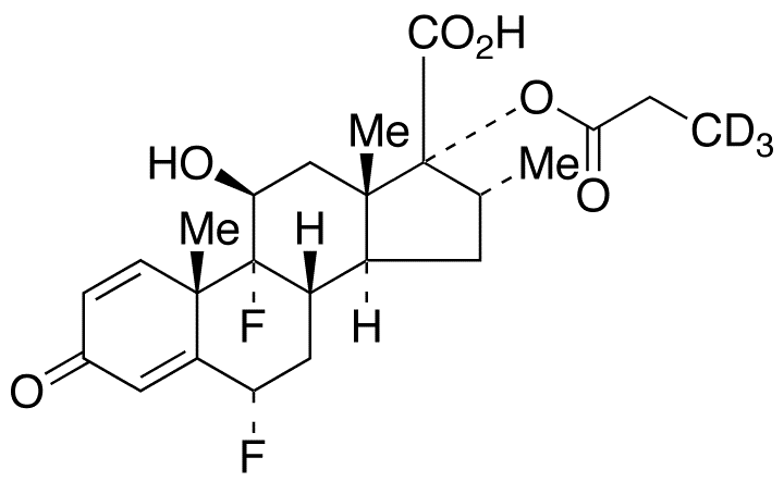 Fluticasone 17β-Carboxylic Acid Propionate-d3 - Chemical structure and product image