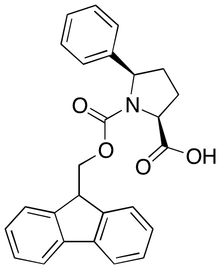 Fmoc-(2S,5R)-5-phenyl-pyrrolidine-2-carboxylic Acid - Chemical structure and product image