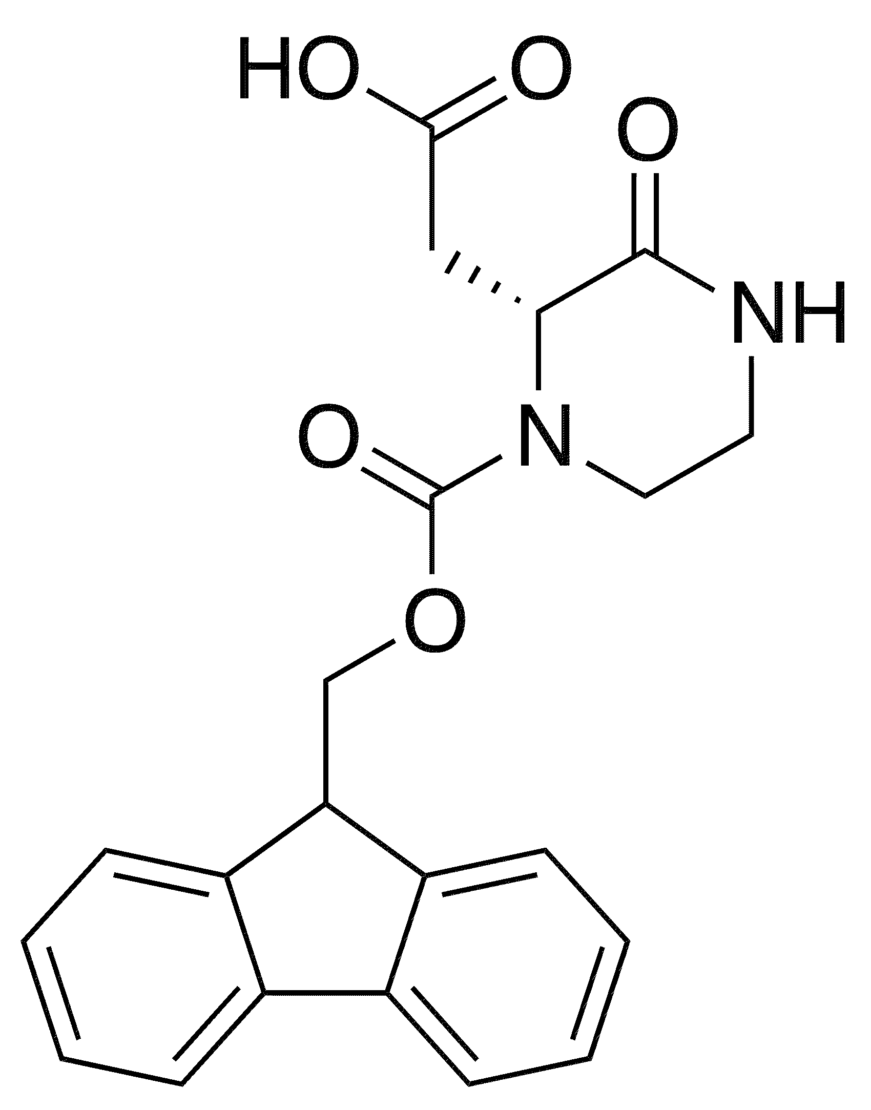 (R,S)-4-Fmoc-3-carboxymethyl-piperazin-2-one - Chemical structure and product image
