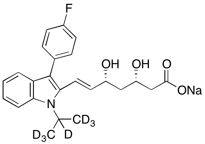 (3S,5R)-Fluvastatin Sodium Salt-d7 - Chemical structure and product image