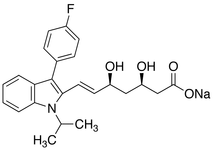Fluvastatin Sodium Salt (Relative Stereochemistry) - Chemical structure and product image