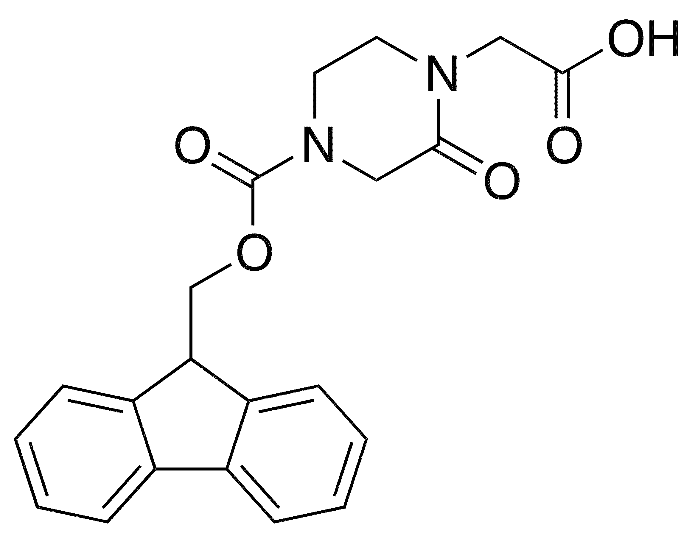 4-Fmoc-1-carboxymethyl-piperazin-2-one - Chemical structure and product image