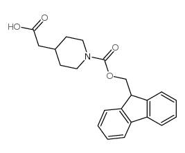 Fmoc-4-carboxymethyl-piperidine - Chemical structure and product image