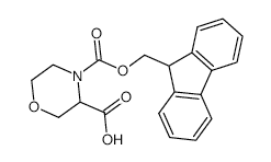 (R/S)-Fmoc-3-carboxymorpholine - Chemical structure and product image