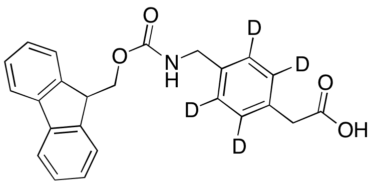 Fmoc-4-aminomethyl-phenyl-d4 Acetic Acid - Chemical structure and product image