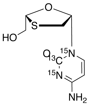 Lamivudine-15N2,13C - Chemical structure and product image