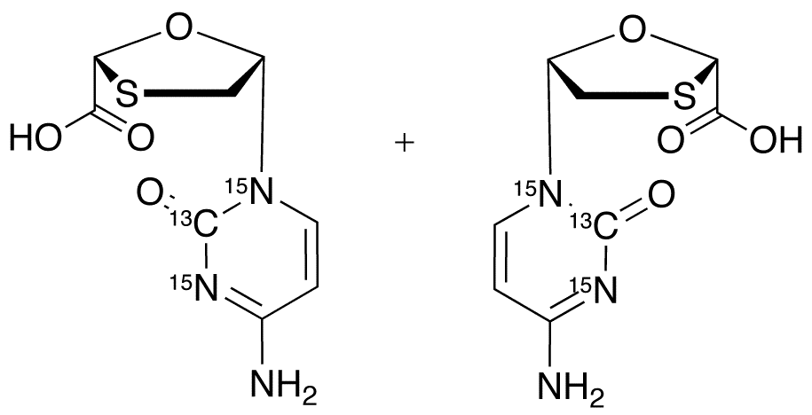 rac Lamivudine Acid-13C,15N2 - Chemical structure and product image
