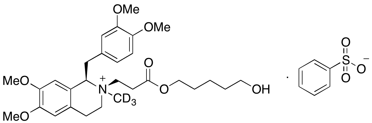 (R)-Laudanosine-d3 N-3-((5-Hydroxypentyl)oxy)-3-oxopropyl Benzenesulfonate - Chemical structure and product image