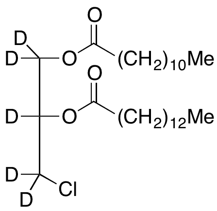1-Lauroyl-2-myristoyl-3-chloropropanediol-d5 - Chemical structure and product image
