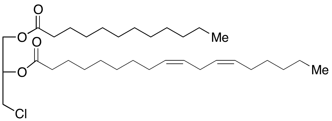 rac 1-Lauroyl-2-linoleoyl-3-chloropropanediol - Chemical structure and product image