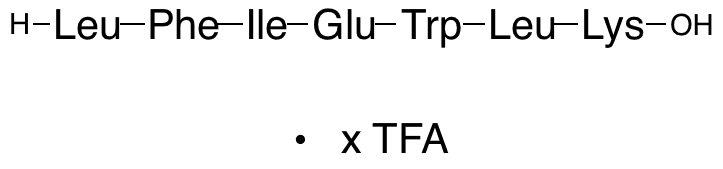 Leucyl-Phenylalanyl-Isoleucyl-Glutamyl-Tryptophyl-Leucyl-Lysine xTFA Salt - Chemical structure and product image