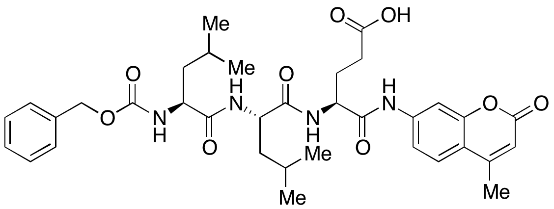 Z-Leu-Leu-Glu-7-amido-4-methylcoumarin - Chemical structure and product image