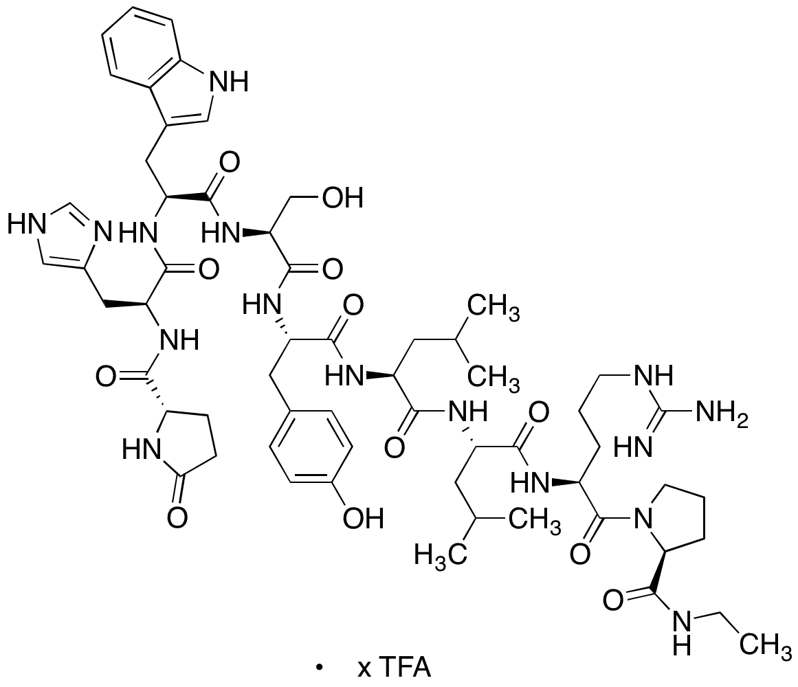 (6-L-Leucine)-Leuprolide Trifluoroacetic Acid Salt - Chemical structure and product image