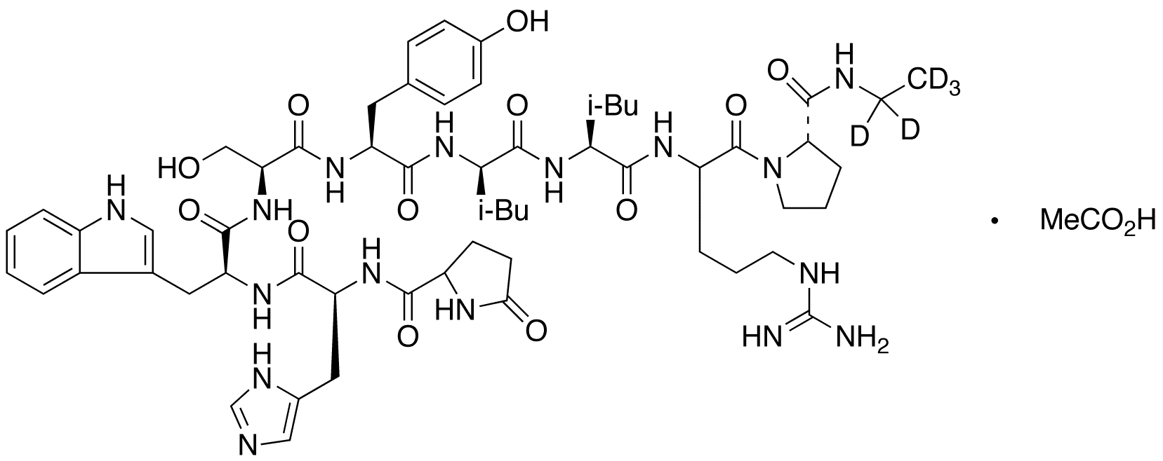 Leuprolide-d5 Acetate - Chemical structure and product image
